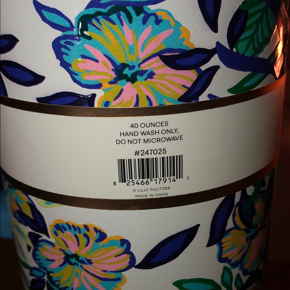 Lilly Pulitzer Stainless Steel 40oz Tumbler with Handle/Straw - Picture 5 of 11